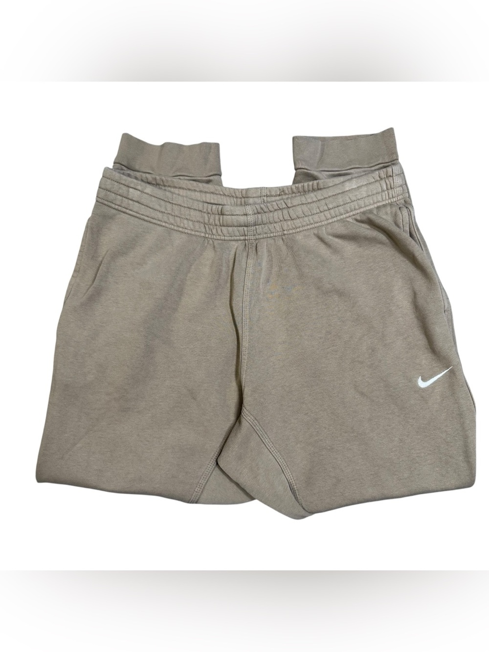 Nike Joggers Men’s 2XL Beige Khaki Sportswear Club Soft Fleece Swoosh Athleisure